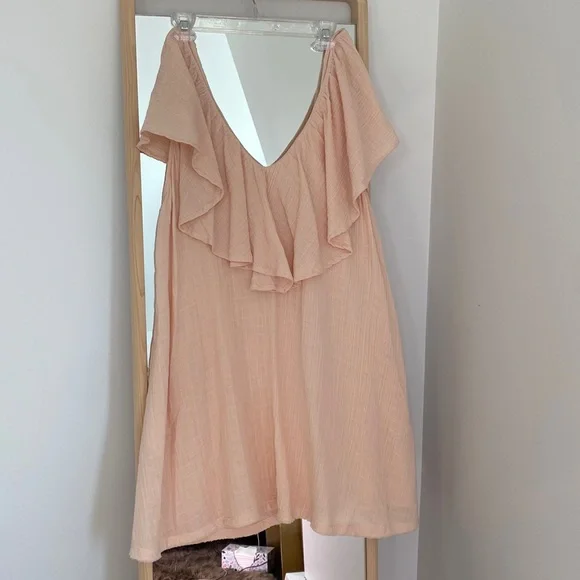 NWT ANAAK Brigitte Ruffled V-Neck Cotton Dress, Sz 1/Small - Picture 3 of 7